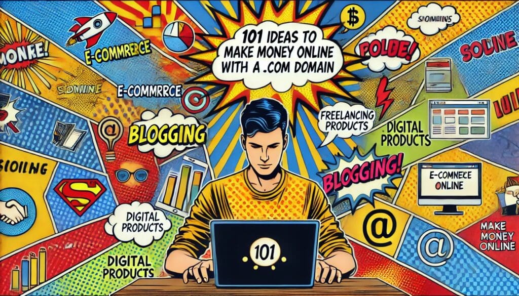 Featured Image for 101 Ideas to Make Money Online with a Dot Com