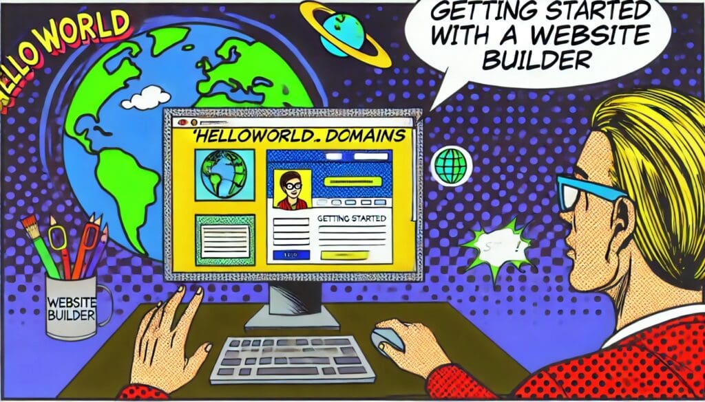 Featured Image for Easy Website Builder at Hello World Domains